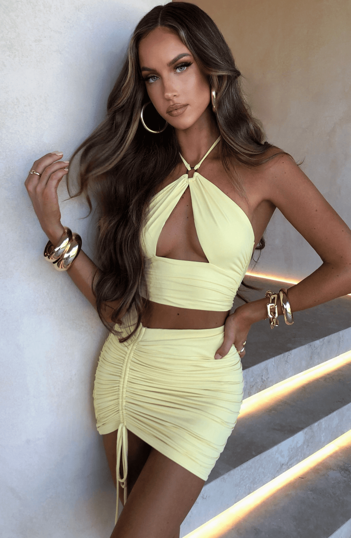 Xava Mini Skirt - Lemon Skirt XS Babyboo Fashion Premium Exclusive Design