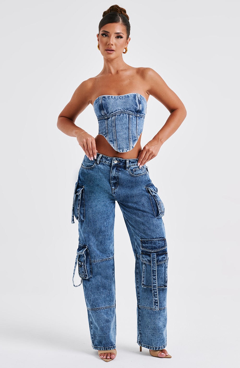 Yasie Corset - Dark Wash Tops Babyboo Fashion Premium Exclusive Design