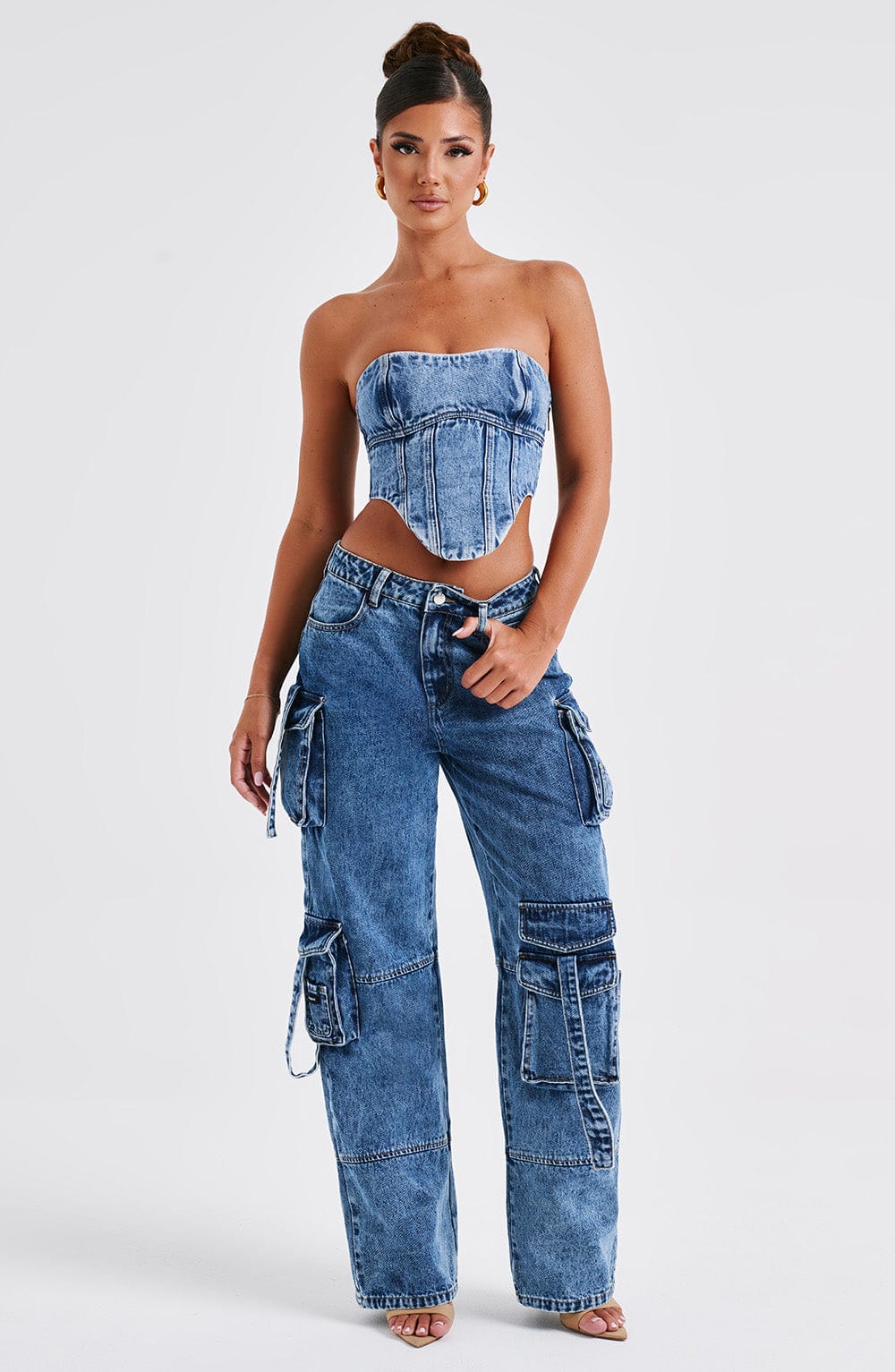 Yasie Corset - Dark Wash Tops XS Babyboo Fashion Premium Exclusive Design