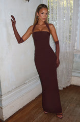 Yulia Maxi Dress - Plum Brown Dress Babyboo Fashion Premium Exclusive Design