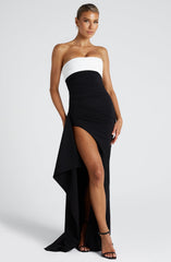 Zafira Maxi Dress - Black/White Dress Babyboo Fashion Premium Exclusive Design