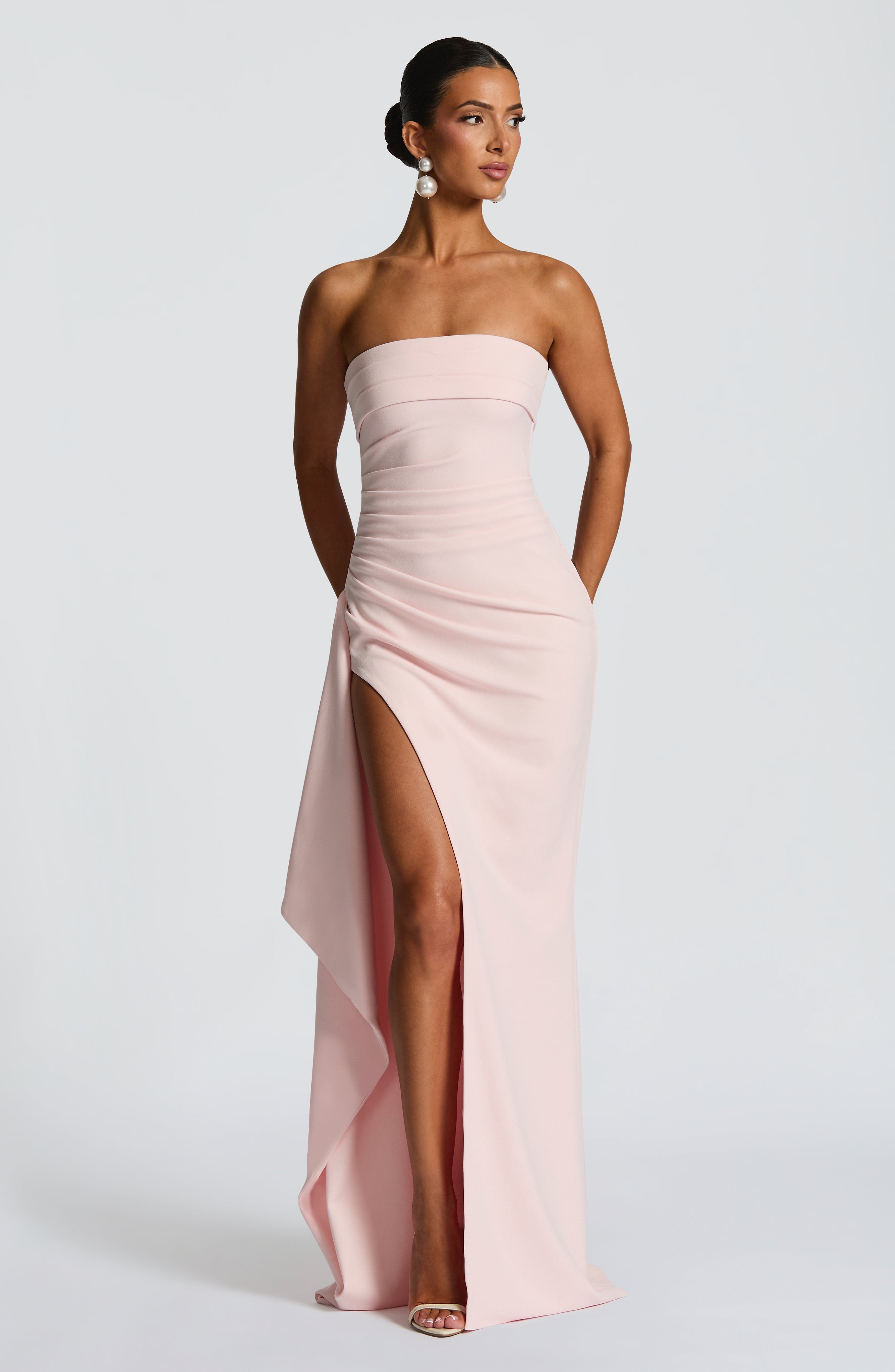 Zafira Maxi Dress - Blush Dress Babyboo Fashion Premium Exclusive Design